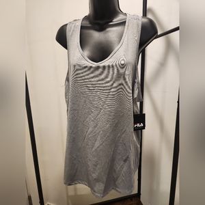 FILA SPORT Racerback Active Tank Top Women's XL Gray Heather V-Neck